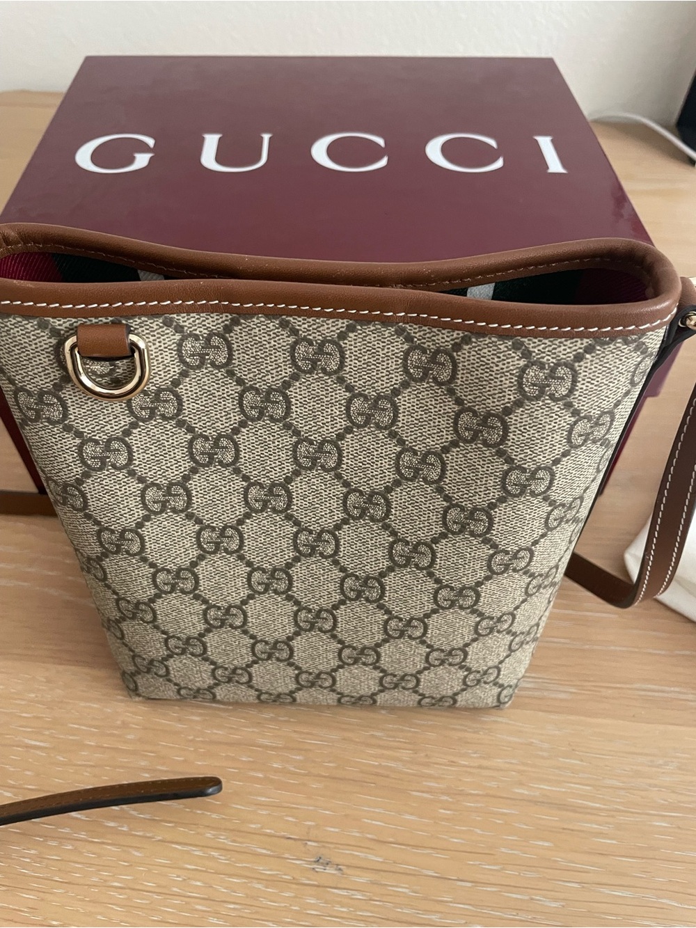 Gucci Emblem Nano Bucket Bag